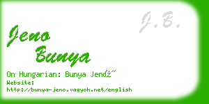 jeno bunya business card